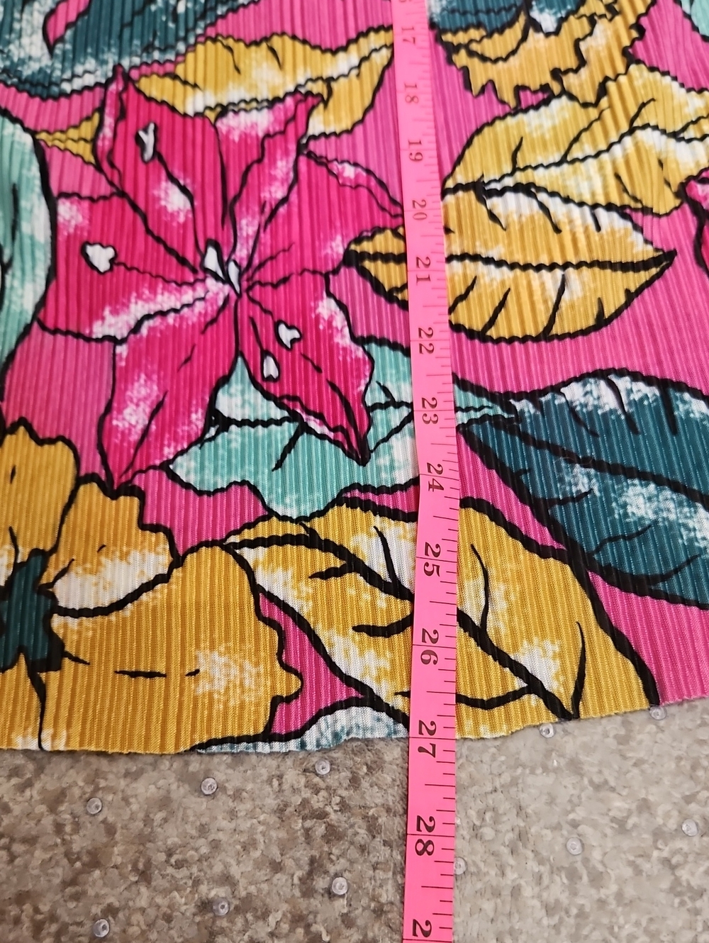 Anthropologie Pink Floral Halter Camisole with Pink Yellow & Teal Accents - Picture 7 of 9